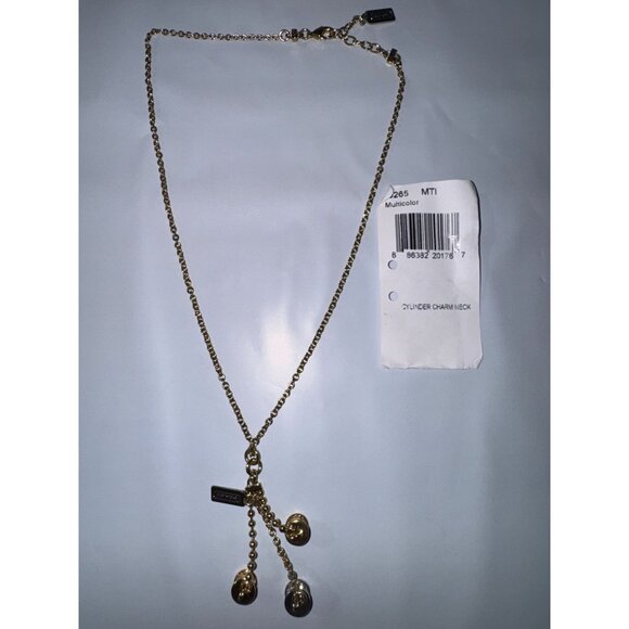 Coach Cylinder Charm Necklace With Gold & Silver Accents - Picture 5 of 7